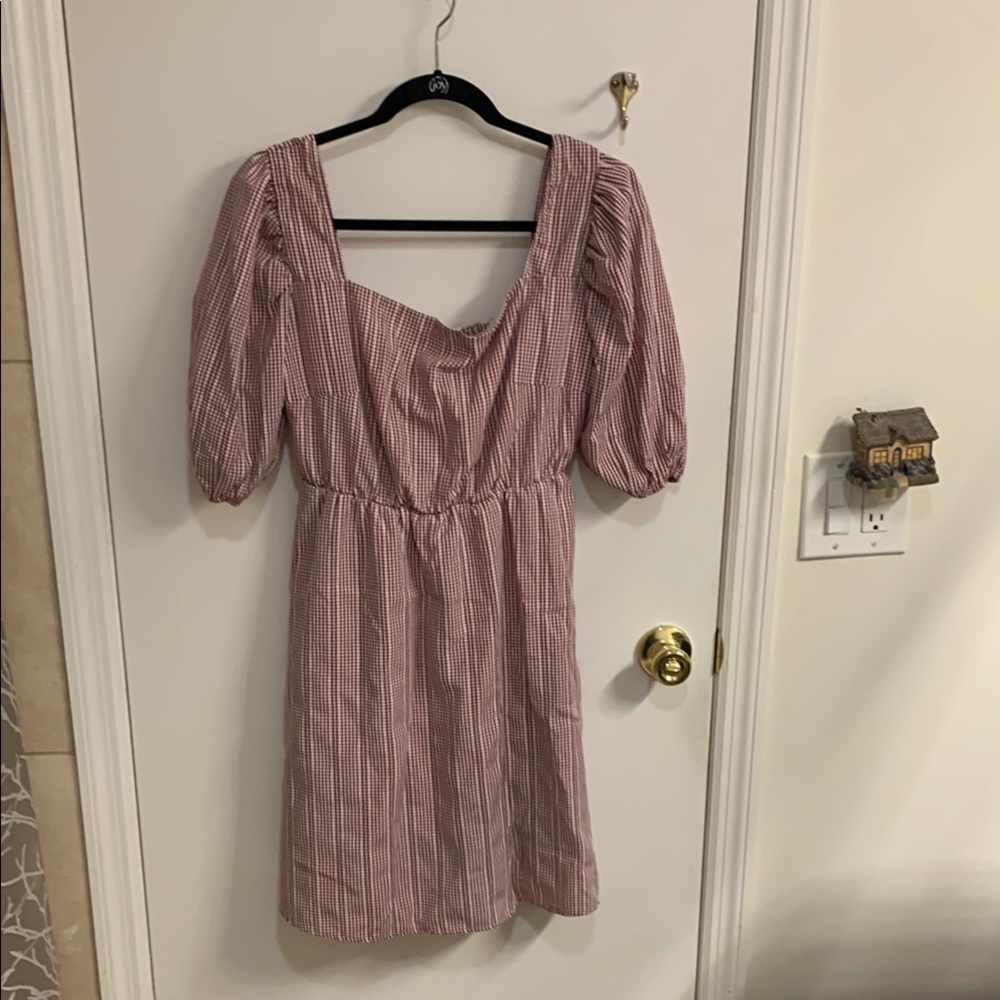 Fraiche by J Red and White Midi Sundress in Sz L